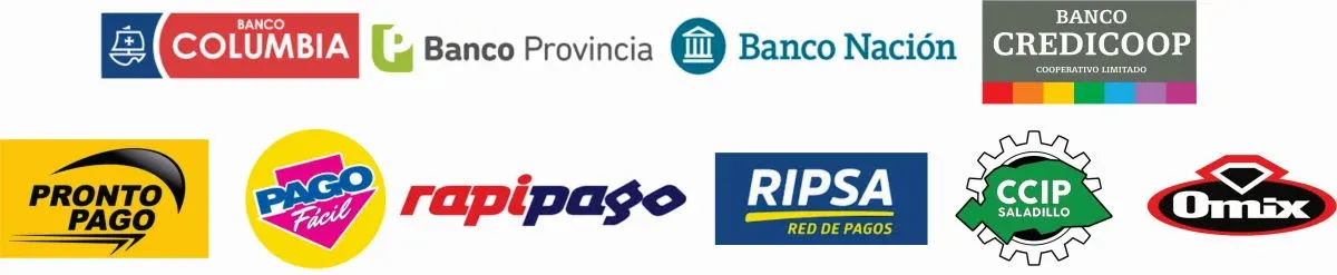 Logos de los locales de pago habilitados